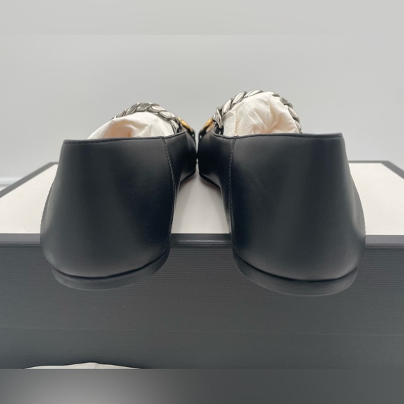 NEW GUCCI BLACK LEATHER HORSEBIT BALLET PRETTY BALLERINA FLAT SHOES BOX 36 - Picture 10 of 13